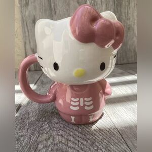 Hello Kitty Pink Halloween Skeleton Mug